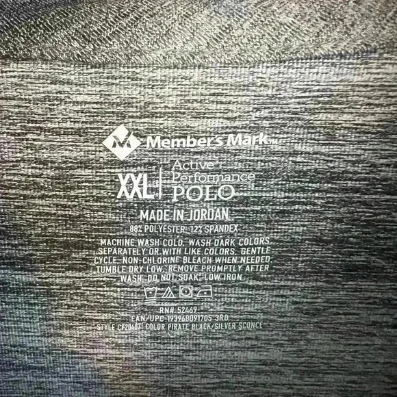 ✨Casual polo XL gray striped performance activate short sleeve - Picture 3 of 3